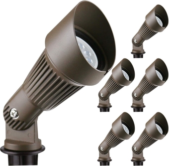 ® 4W Landscape lighting 12V Landscape Lights Low Voltage Landscape Spotlights Warm White Waterproof Outdoor Replaceable LED Bulb for Garden, Lawn, Porch, Patio and Yard (Bronze, 2-Pack)