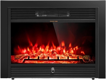 Topment 28.5" Recessed Electric Fireplace, Freestanding Fireplace Insert with Touch Screen Control Panel, Remote Control, Over-Heating Protection, 750-1500W Recessed in-Wall Heater with Timer