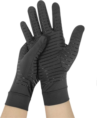 Full Finger Compression Gloves for Swelling and Stiffness Copper Arthritis Gloves Copper Carpal Tunnel Gloves Pain Relief
