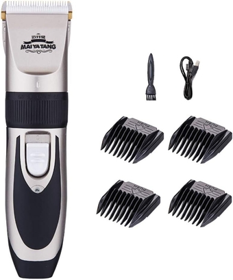Haircut Home Hair Grooming Hair Cordless Metal Electric Small Appliances Cordless Hair Clippers with Charging Dock (Gold, One Size)