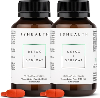 Vitamins Detox and Debloat Liver Health Formula | Liver Detox Pills | Debloating Formula with Milk Thistle, Turmeric, Fennel | Liver Cleanse Supplement (60 Tablets, Pack of 2)
