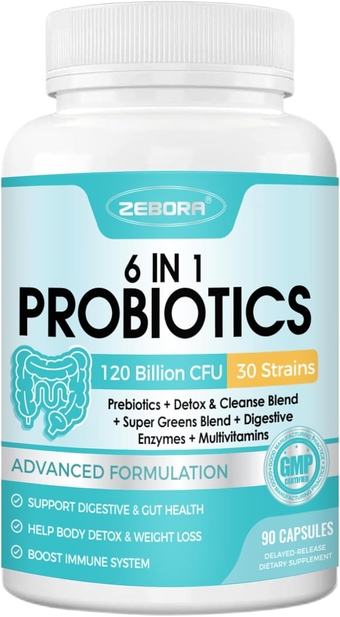 Probiotics for Women-Men Digestive Health with 120 Billion CFUs, Mens-Womens Probiotic for Weight Loss and Gut Health and Immune Support with 45 Days Supply, 90 Veggie Capsules