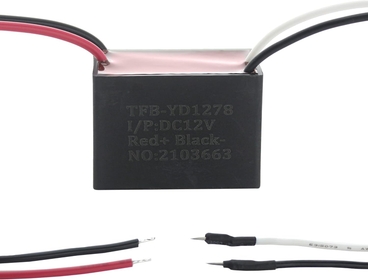 12VDC Bipolar Ion Generator with Micro Needles Stainless Steel Pin – Positive >4 Million and Negative >8 Million Ions/cc Ionizer for Air Purifiers, Air Conditioners and HVAC Installations
