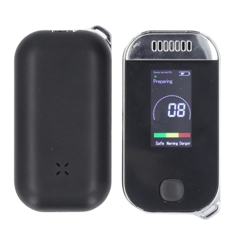 Keychain Breathalyzer, Portable Pocket Keyring Non Contact Alcohol Tester Detector with LED Digital Display, 3 Color Warning Memory, 0.00-0.9mg / l Mini Breath Alcohol Tester