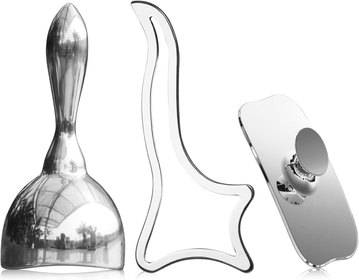 3-in-1 Stainless Steel Massage Therapy Tool, Maderoterapia Kit Colombiana, Gua Sha Scraping for Lymphatic Drainage, Anti Cellulite, Deep Tissue Fascia Release, Ice Body Sculpting