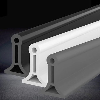 Threshold Water Dam Collapsible Shower,Rubber ​Shower ​Door ​Seal Shower Threshold ​Dam Shower Barrier and Retention System,Bathroom and Kitchen Water Retaining Strip