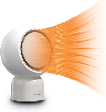 Small Space Heater, PTC Ceramic Electric Portable Heater, 500 Watt Small Space Personal Mini Heater with Heat and Blow Mode for Office, Bedroom and Indoor Use (White) (White)