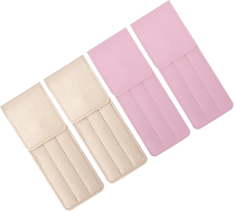 12 pcs tweezers protective case makeup tweezers bag lash tweezer holder cosmetic tool storage bag eyelash tweezers for extensions tweezer case travel face pu leather eyelash tool