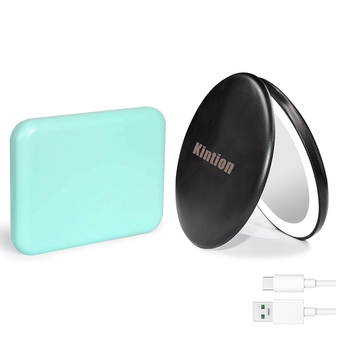 Pocket Mirror Rechargeable Touch Round 1X/10X & Battery Square 1X/3X