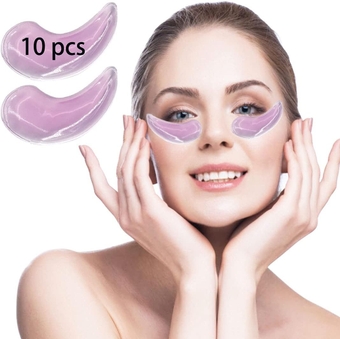 Reusable Gel Eye Ice Pack, Cooling Eye Pad, Hot ＆ Cold Treatment for Eye Strain, Eye Swelling, Eye Redness, Puffy Eyes, Dark Circles, Smooth Fine Lines, and Eye Recover Surgery. 10PCS