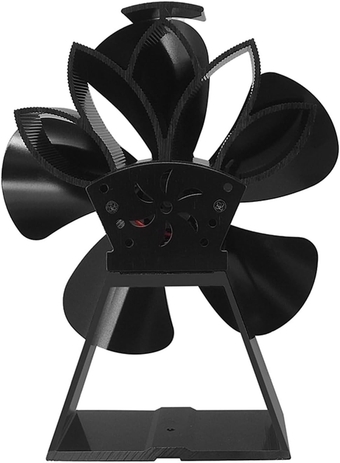 Mini Stove Fan 5Blades HighAir Volumes Heat Powered Wood Burners Fireplaces Fan Indoor And Outdoor Heating Stove Fan Stove Fan Hood Stainless Steel Stove Fan Vent Insert Wood Stove Fan Non Electric