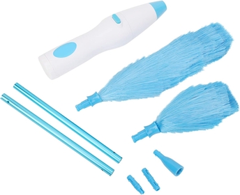 180° Flexible Electric Feather Duster for Window Blinds and Furniture Cleaning with Bendable Handle