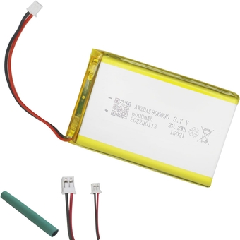 906090 Battery 3.7v Battery 6000mAh [Upgraded] Compatible for Multiple Device Rechargeable Lithium-ion Replacement Batteries 906090 Replacement Battery with PH 2.54 JST Connector and Tool