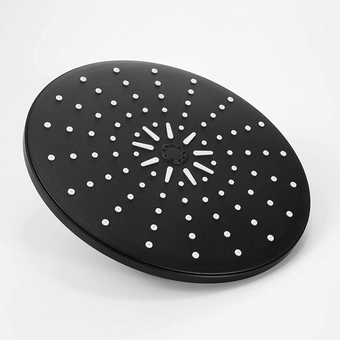 Rainfall Shower Head Black, 8 Inch ABS Round Shower Head, High Pressure Shower Head, High Flow Shower Head, Ceiling or Wall Mount