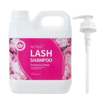 Eyelash Extension Cleanser Rose 2L Natural Lash Extension Shampoo Professional Eyelid Foaming Cleanser Paraben & Sulfate Free Non-lrritating with Salon and Home Care