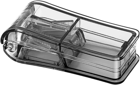 Convenient Pills Cutter Storage Box for Easy Medication Management Easy to Carry for Travel Work Portable Pills Cutter Transparent Pills Cutter with Storage Compartment for Home and Travel Convenient