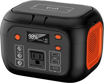 Portable Power Station 97Wh Power Bank 26400mAh Battery Pack Fasting Charging 150W AC Outlet Solar Generators with Wireless Charging Battery Bank LED Flashlight Power Supply for Camping RV Emergency