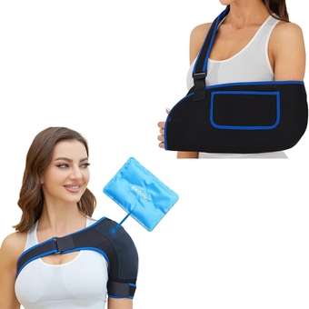Arm Sling for Shoulder Injury,Rotator Cuff Pillow, Arm Sling Shoulder Immobilizer, with Adjustable Padded Shoulder Brace for Women&Men Shoulder Brace Gel Ice Pack Shoulder Pain Relief
