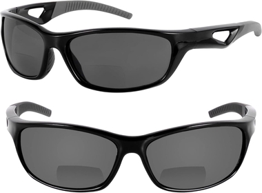 'The Competitor' 2 Pair of Precision Sport Wrap Bifocal Sunglasses Featuring High Definition Lenses