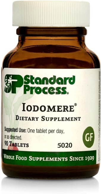 Standard Process Iodomere - Whole Food Metabolism and Thyroid Support with Echinacea Purpurea, Green Lipped Mussel, Organic Carrot, Organic Sweet Potato, and Iodine - 90 Tablets