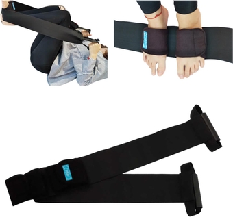 Leg Resistance Band Rehabilitation Training Stretcher for Bedridden Seniors Paralyzed Patients, Elastic Exercise Equipment for Lower Limb Myasthenia Surgery Recovery (2 Feet)