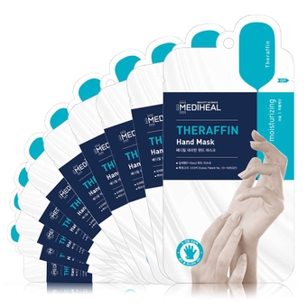Theraffin Hand Mask 10 Pairs, Exfoliating Glove with Shea Butter, Argan Oil, and Ceramide, Deep Exfoliating Gloves for Cracked Hands Repair and Instant Moisturization