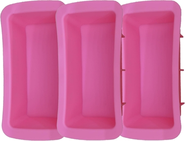 Keto Bread Loaf Silicone Mold (Oven Safe) - Single-Serve, Reusable (Ice Cube Tray) - BPA-Free, Dishwasher & Microwave Safe (3-Pack)