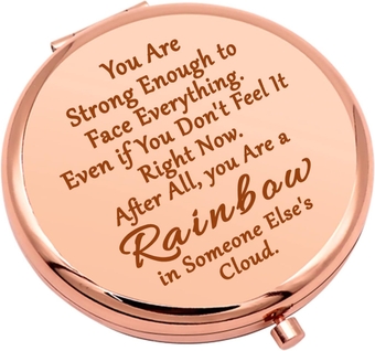 Inspirational Gifts for Girl Compact Makeup Mirror for Best Friend Sister Daughter Encouragement Gift for Women Motivational Gifts Folding Makeup Mirror for Girlfriend Niece Christmas Birthday Gifts