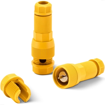 20 Pack Fastlock Low Voltage Wire Connectors 12-16 Gauge Connectors for Landscape Lights LED Flood Yard (Yellow)