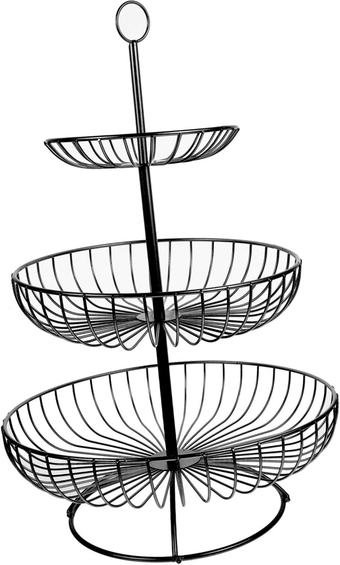 Fruit Basket Large Storage Basket Storage Basket Kitchen Counter Fruit Rack Fruit Stand for Countertop Fruit Bowl Basket Bread Organizer Basket Fruit Dish Wrought Iron Food Basket