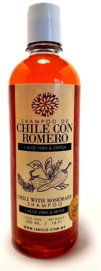 Shampoo  con  Chili with Rosemary + Aloe Vera & Nettle 16.91 Fl Oz.