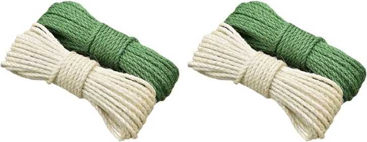 Balacoo 4 Pcs Sisal Rope DIY Cat Scratcher Heavy Duty Jute Rope Cat Scratching Post Replacement Jute Twine Twisted Manila Rope Kitten Accessories Rope Cat Rope