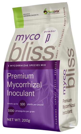 Myco Bliss - Mycorrhizal Inoculant for Plants - 5 Superior Strains - Organic Mycorrhizae Root Enhancer - Increases Nutrient Absorption & Crop Yields (200 Grams, Powder)