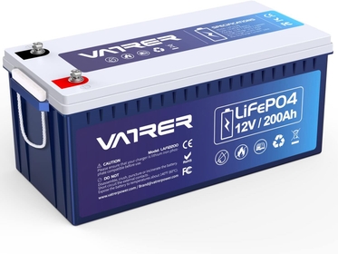 12.8V 200AH Low Temp Cutoff LiFePO4 Lithium Iron Battery, Built-in 100A BMS, 5000+ Cycles Rechargeable Deep Cycle Battery, Perfect for RV/Camper, Marine and Off-Grid Applications Blue