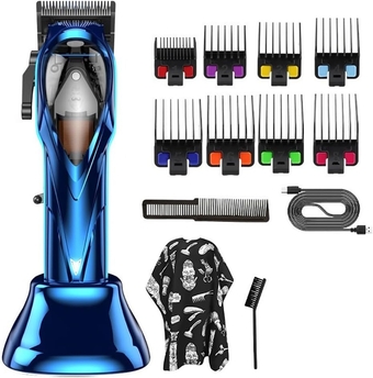 Hair Cutting Tools, Professional Hair Clipper Rechargeable Hair Trimmer for Men Shaver Beard Trimmer Men Hair Cutting Machine Beard Barber Hair Cut (Color : Blue with Box)