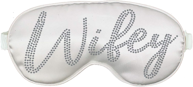 Bride Gift Sleep Mask - Crystal Wifey White Sleep Mask - Bachelorette Party Supplies Blackout Eye Mask - White(RS Wfy)