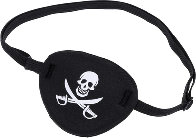 Halloween Pirate Eye Patch Skull Crossbone Cool Pirate Eye Mask Cushion Eyeshade for Women Teenager Men Children