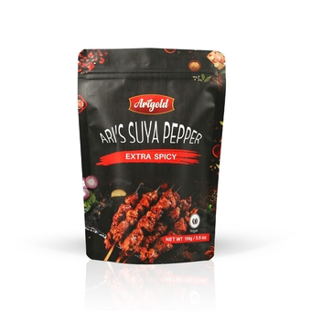 Ari's Suya Pepper - Hand Crafted Nigerian Suya Spice, African seasoning powder, Seafood Seasoning. Extra Spicy BBQ Dry Rub seasoning powder. 5.5 oz.