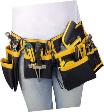 Tool Organizer Waist Pocket Tool Bags for Men Multitool for Men Tools for Men Utility Pouch Tool Storage Tool Bags and Pouches Tool Pouch Fanny Bag for Men Man Bracket Thicken