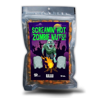 Screamin Hot Zombie Nuts Premium Trail Mix Funny Zombie Gifts Novelty Food Gifts Pantry Snack Blend Halloween Cool Horror Stuff
