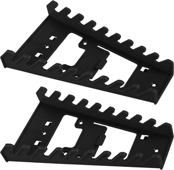 18 Slot Wrench Organizer, Wrench Holder, Wrench Rack Tool Trays, Wrench Organizer Tray, Wrench Storage Rack, Wall Mounted Wrench Organizer, Tool Organizer for Tool Box, Wall (Black)
