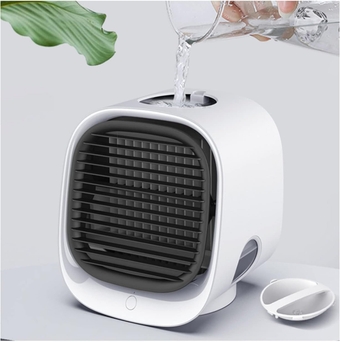 Mini Air Cooler, USB 3-Speed Fan Speed Air Con Humidifier Portable Air Conditioner Portable for Home Office Travel