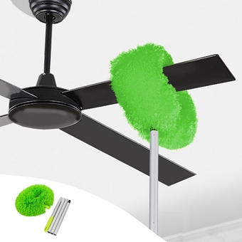Removable and Washable Microfiber Ceiling and Fan Duster with Extension Handle Long Reusable Microfiber Ceiling Fan Blade Cleaner 13.7 to 55 in for Cleaning Wall Furniture Bookshelves Door #A