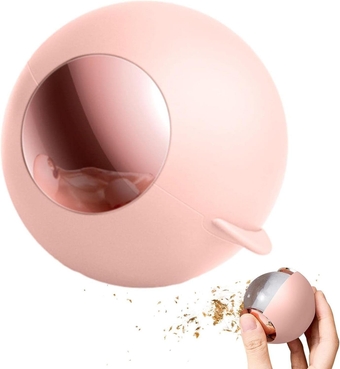 Lint Roller Ball Portable, Extra Sticky Mini Lint Remover, Washable Reusable Dog Cat Hair Remover Rollers for Travel, Household, Car (Pink Gold)