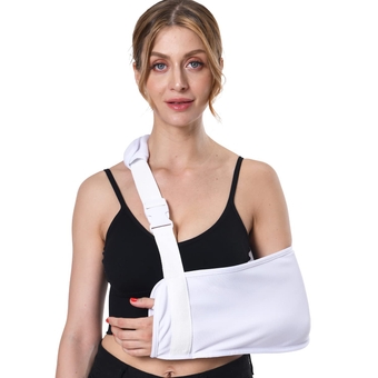 Breathable Arm Sling White for Broken Arm Men Women Youth Sling for Shoulder Injury Soft Adults Sling for Torn Rotator Cuff Comfortable Elbow Wrist Sling for Dislocated Shoulder