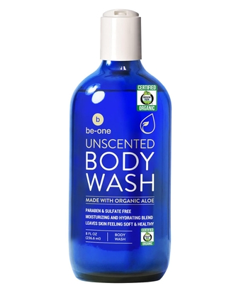 Certified Organic Unscented Body Wash by Be-One - Sensitive Skin - Moisturizing - Paraben & Sulfate Free - Vegan - All Natural - Soap - For Men & Women - Eczema - Gentle - Made in USA