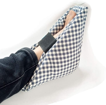 Heel Cushion Protectors-Foot and Ankle Pillows -Heel Protection Plaid Boot Guards-Adjustable Pads Protect Feet,Elbows,Heel,Bed & Pressure Sores,2pcs