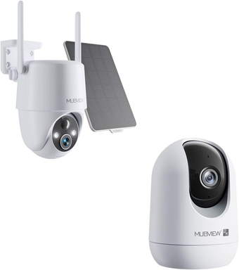 Security Cameras Wireless Outdoor for Home,Indoor Security Camera 2K, Pet Camera with Phone App,360° PTZ Batteries WiFi Security Camera - No Subscription