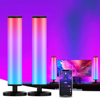 Smart LED Light Bar-RGB Smart LED Strip-Vertical Ambient Lighting-TV Backlight, Mood Lighting for Gaming, PC, TV, Room Decoration