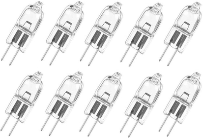 10pcs G4 Halogen Light Bulb 10W/20W T3 JC Type Clear 24V AC/DC Bi-Pin Bulb for Landscape Lighting,Accent Track Under Cabinet Puck Light 360° Warm White (watts, 10)